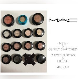 MAC COSMETICS - NEW / GENTLY SWATCHED - 14PC MAKE-UP LOT - EYESHADOW AND BLUSH